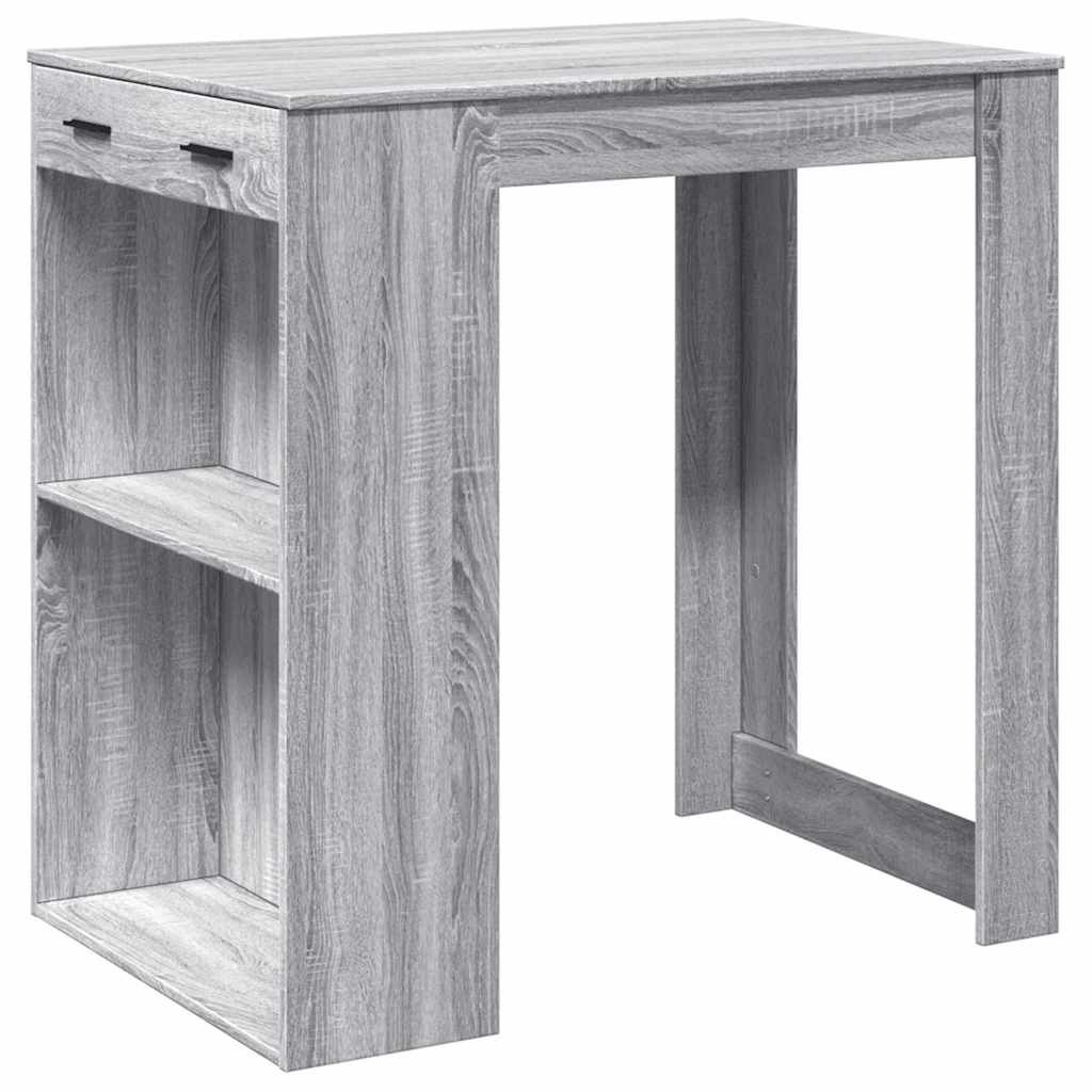 Τραπέζι Μπαρ Γκρι Sonoma 102x70x103,5 εκ. Επεξεργ. Ξύλο