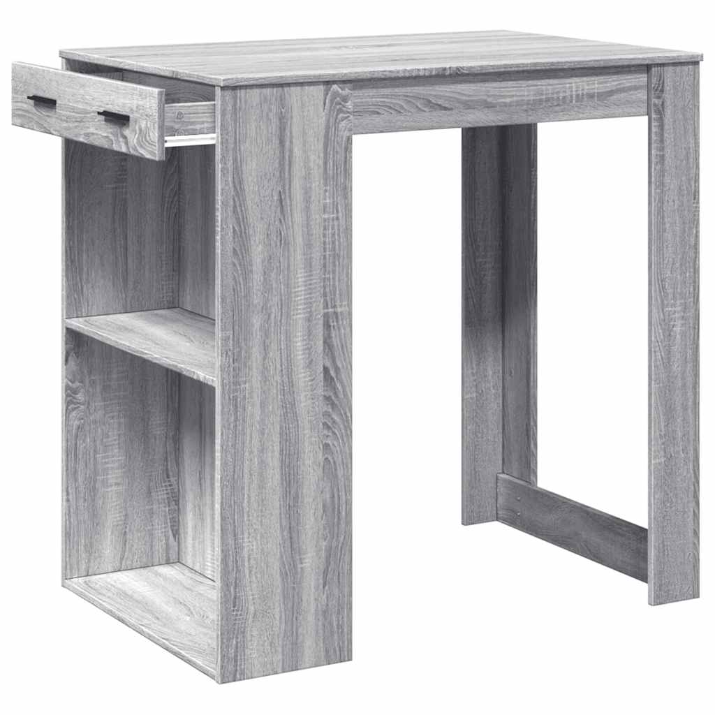 Τραπέζι Μπαρ Γκρι Sonoma 102x70x103,5 εκ. Επεξεργ. Ξύλο