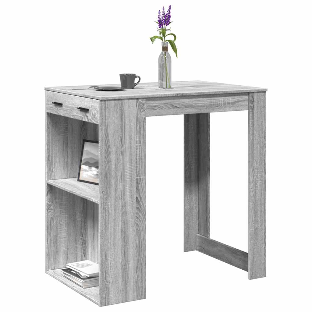 Τραπέζι Μπαρ Γκρι Sonoma 102x70x103,5 εκ. Επεξεργ. Ξύλο