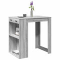 Τραπέζι Μπαρ Γκρι Sonoma 102x70x103,5 εκ. Επεξεργ. Ξύλο