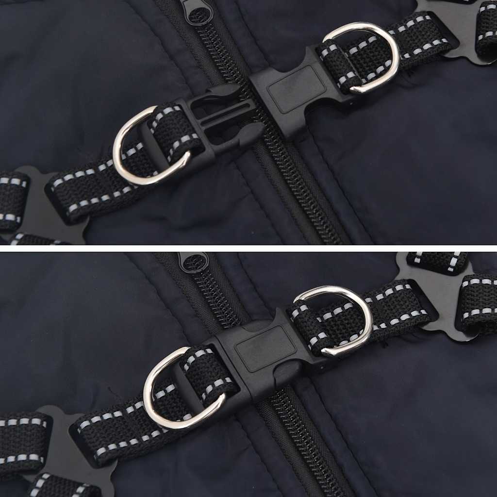 παλτό σκύλου ιμάντα αδιάβροχο αντανακλαστικό ναυτικό μπλε L32