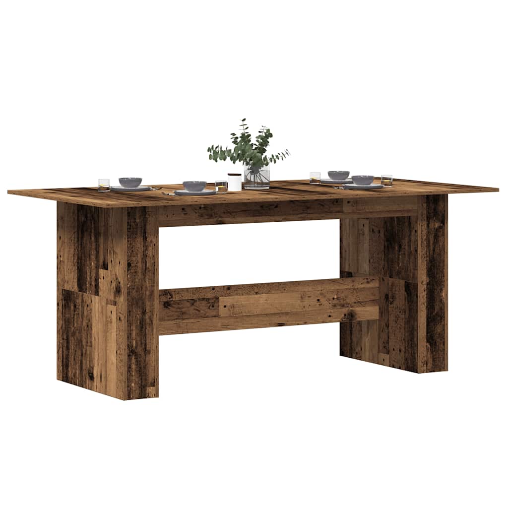 Τραπέζι τραπεζαρίας Παλιό ξύλο 180x90x76 cm Ξύλινη κατασκευή