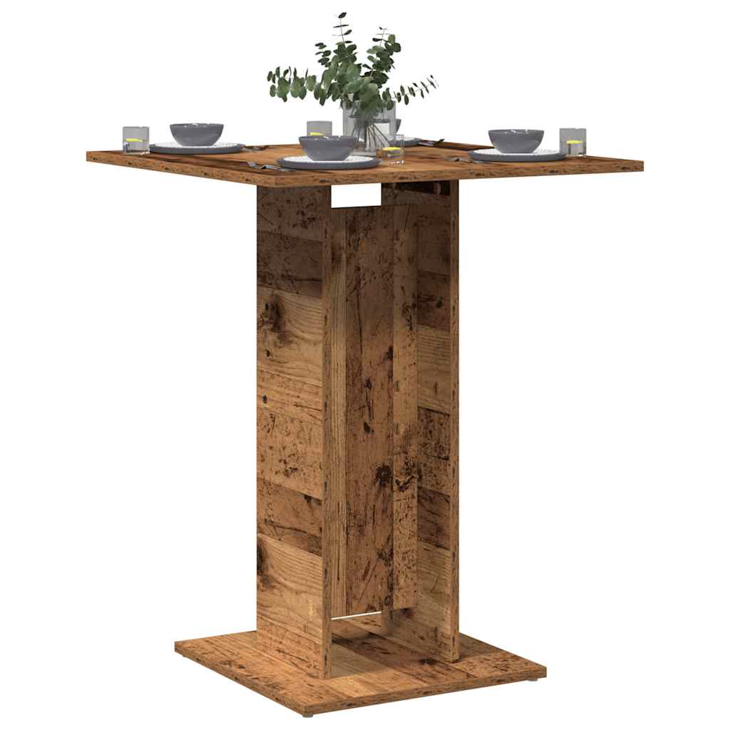 Τραπέζι Bistro Παλιό Ξύλο 60 x 60 x 75 εκ. Μοριοσανίδα
