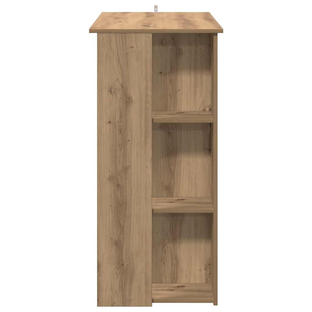 Τραπέζι Κονσόλα με Ράφι Καφέ Δρυς 102x50x103,5εκ. Επεξεργ. Ξύλο