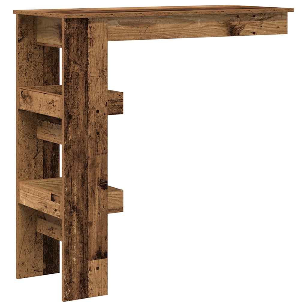 Επιτοίχιος Μπαρ Τραπέζι Παλιό Ξύλο 102x45x103,5 cm