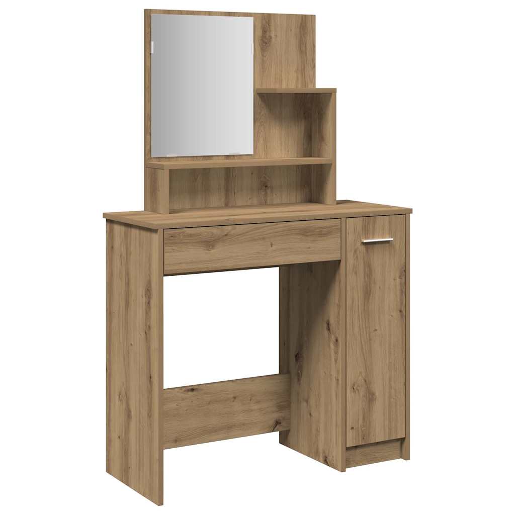 Κομοδίνο με καθρέφτη Artisan Oak 86,5x35x136 cm