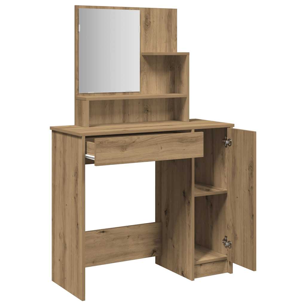 Κομοδίνο με καθρέφτη Artisan Oak 86,5x35x136 cm