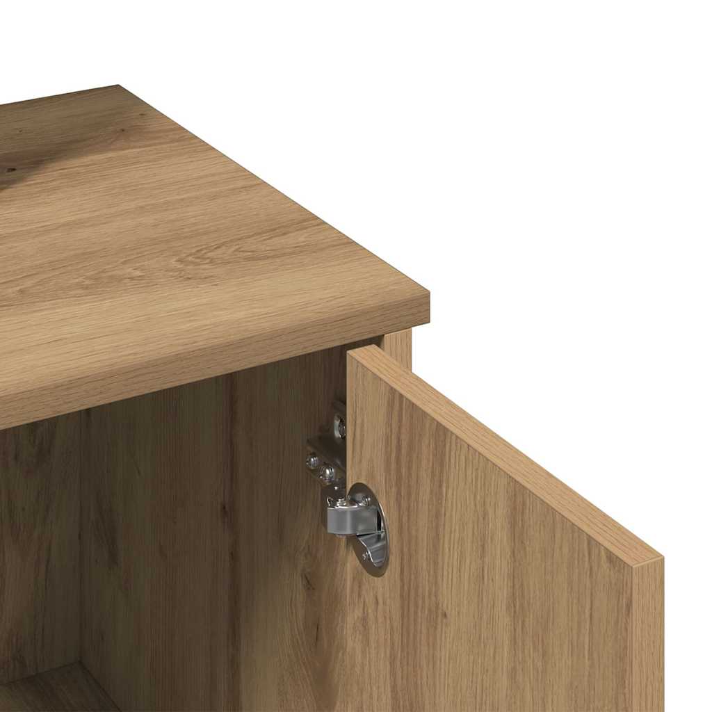Κομοδίνο με καθρέφτη Artisan Oak 86,5x35x136 cm