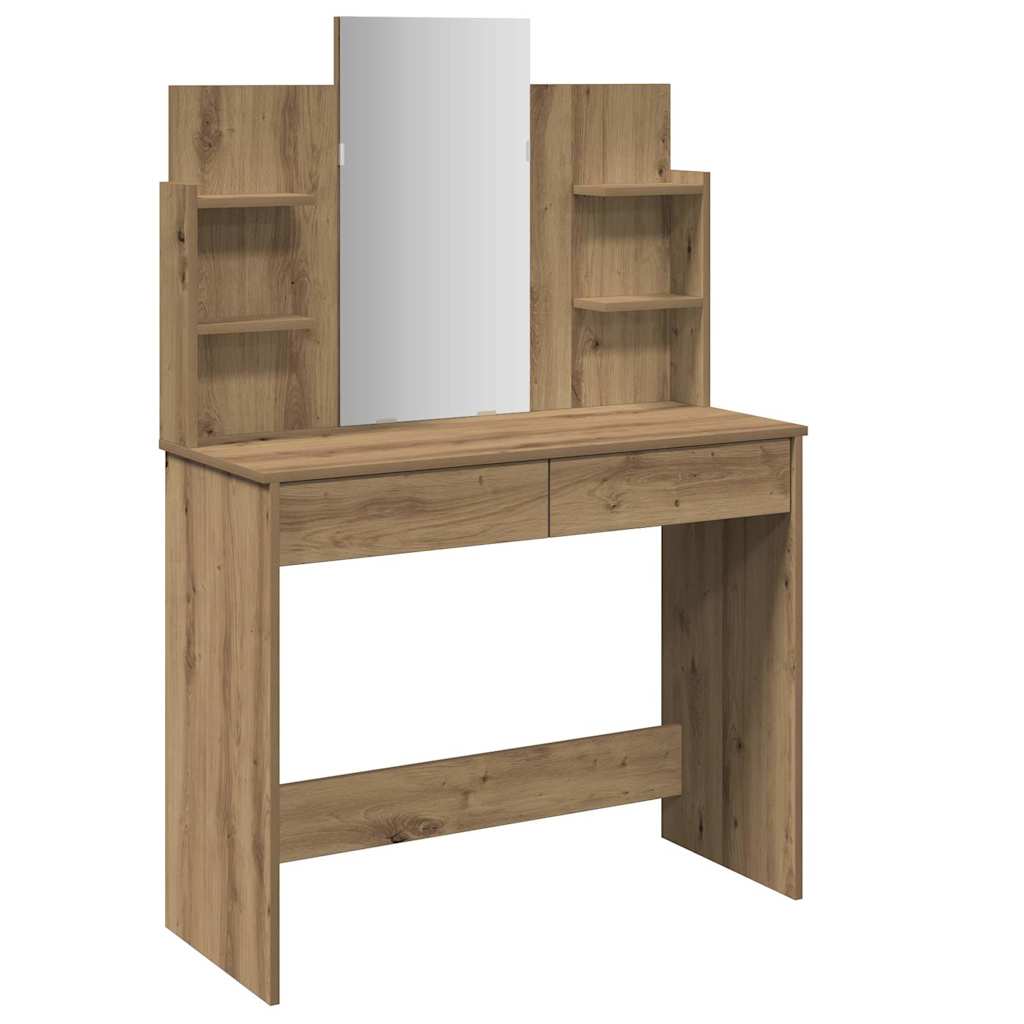 Κομοδίνο με καθρέφτη Artisan Oak 96x39x142 cm