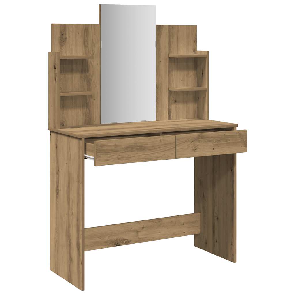 Κομοδίνο με καθρέφτη Artisan Oak 96x39x142 cm