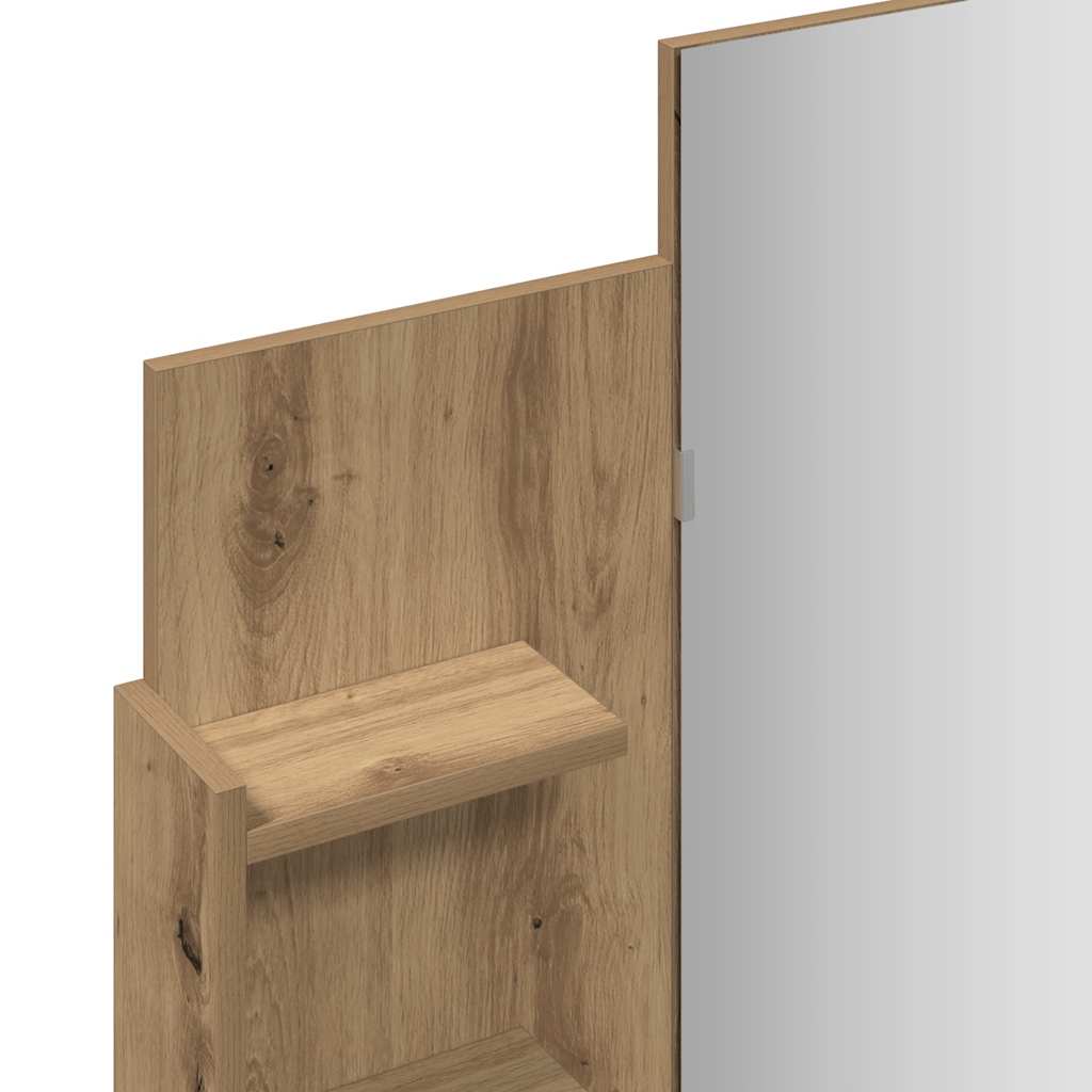 Κομοδίνο με καθρέφτη Artisan Oak 96x39x142 cm