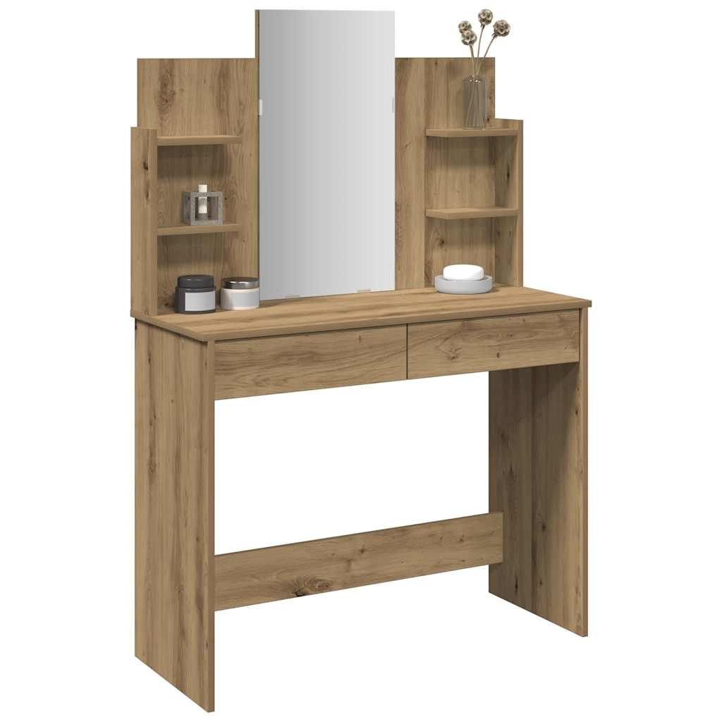 Κομοδίνο με καθρέφτη Artisan Oak 96x39x142 cm