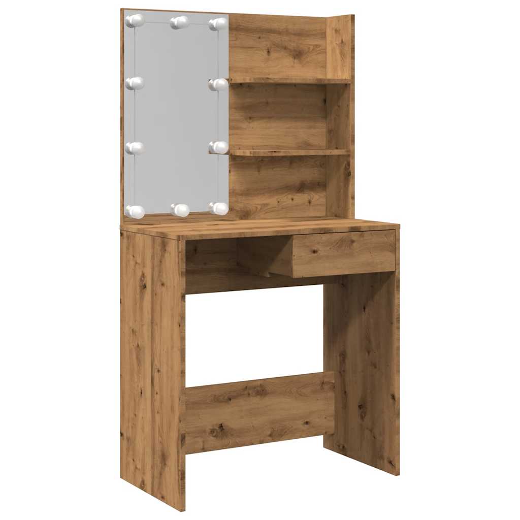 Κομοδίνο με LED Artisan Oak 74,5x40x141 cm