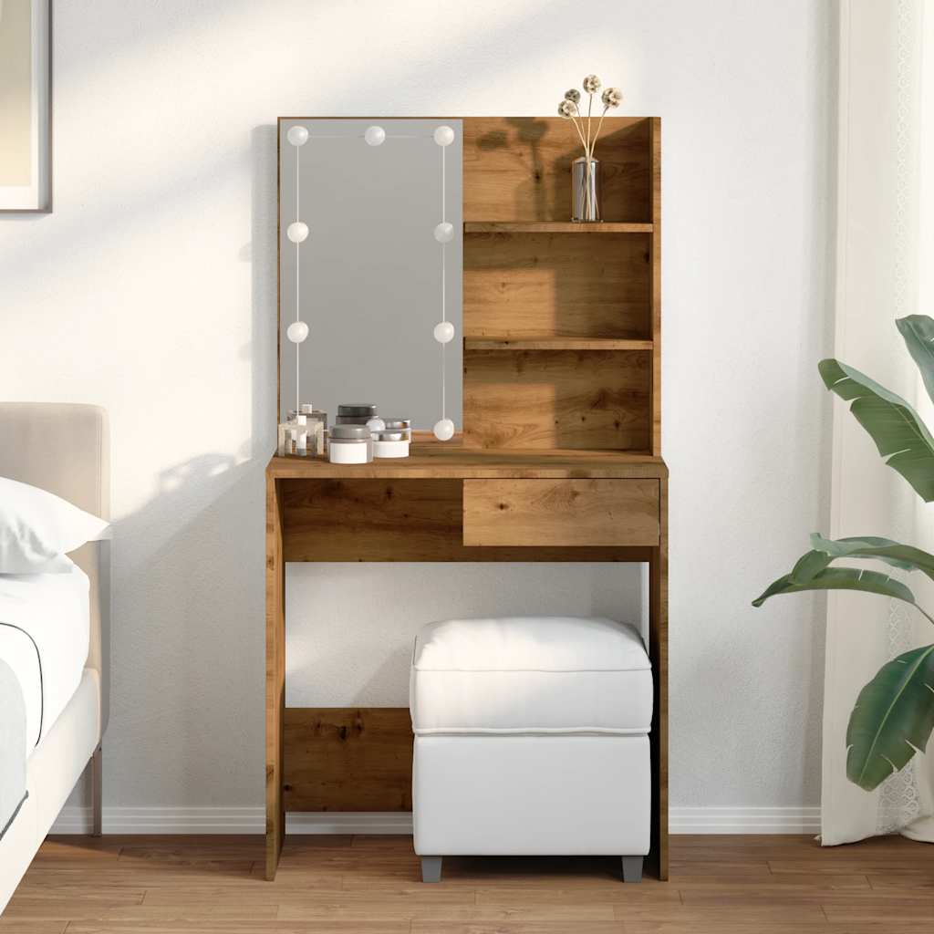 Κομοδίνο με LED Artisan Oak 74,5x40x141 cm
