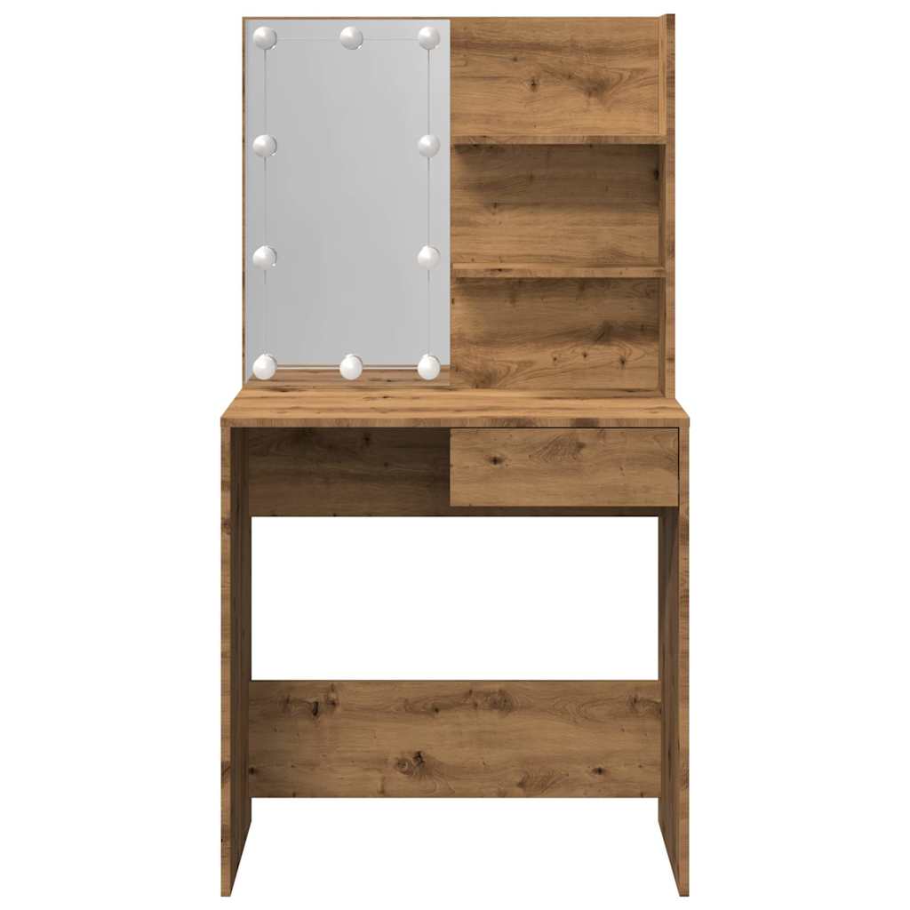 Κομοδίνο με LED Artisan Oak 74,5x40x141 cm