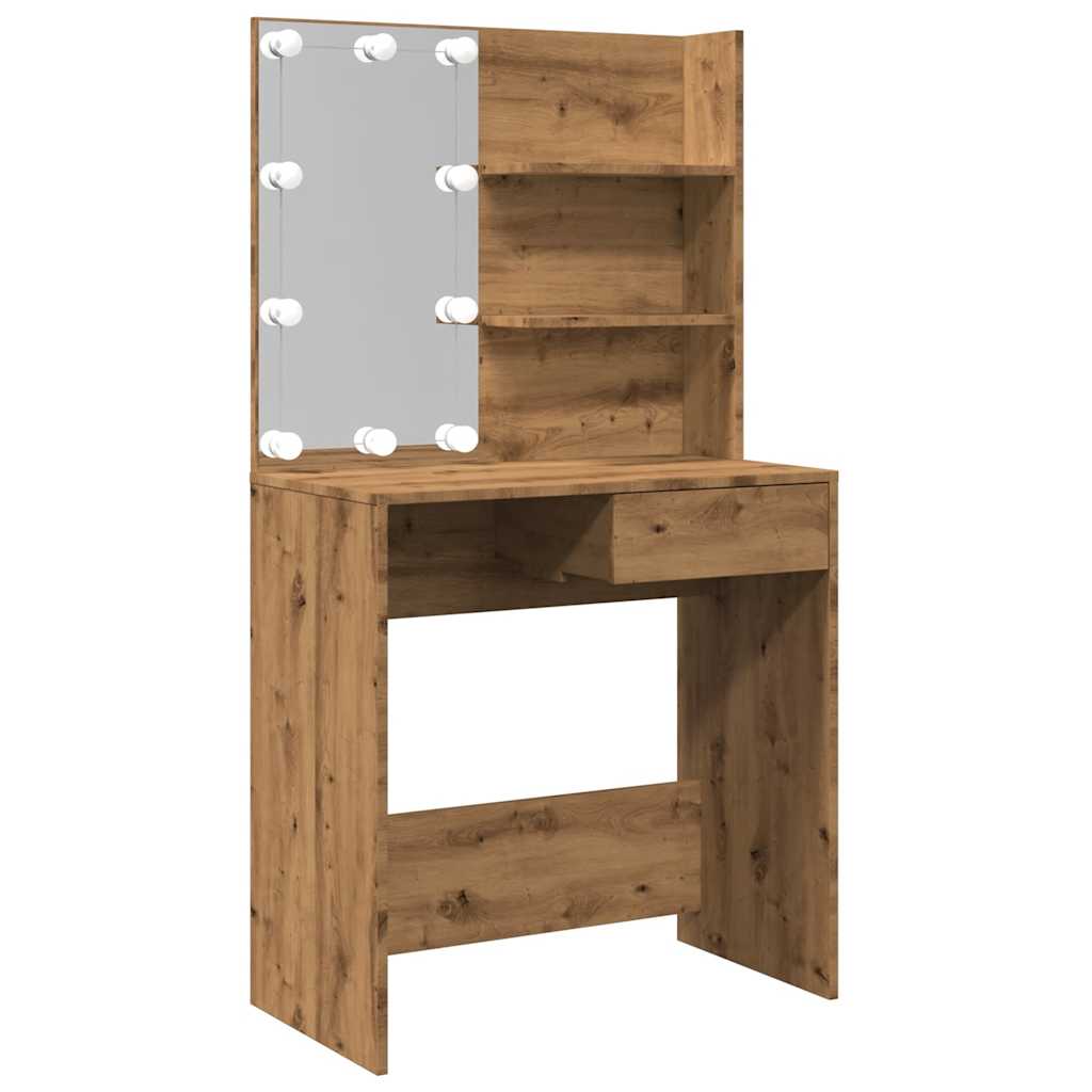 Κομοδίνο με LED Artisan Oak 74,5x40x141 cm