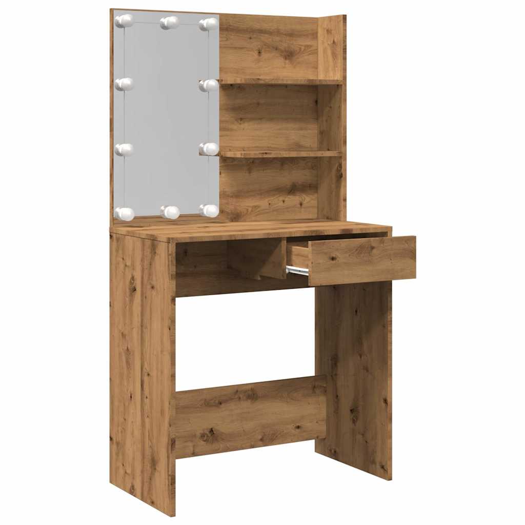 Κομοδίνο με LED Artisan Oak 74,5x40x141 cm