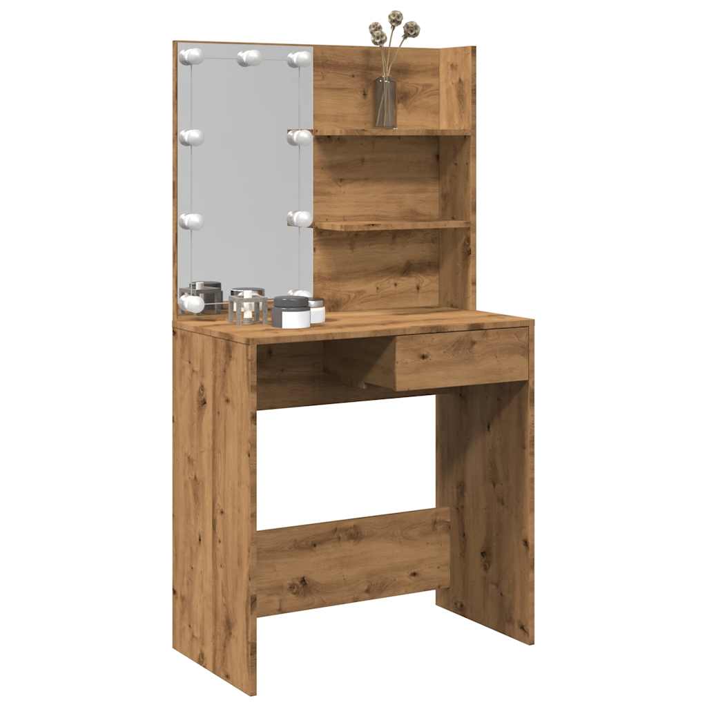 Κομοδίνο με LED Artisan Oak 74,5x40x141 cm
