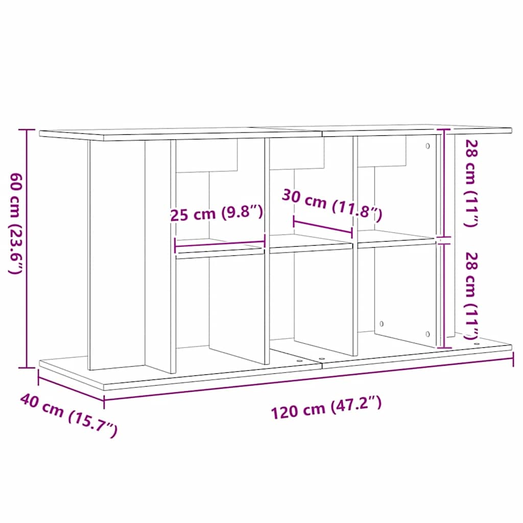 Βάση Ενυδρείου Artisan Δρυς 120x40x60 εκ. από Τεχνητό Ξύλο