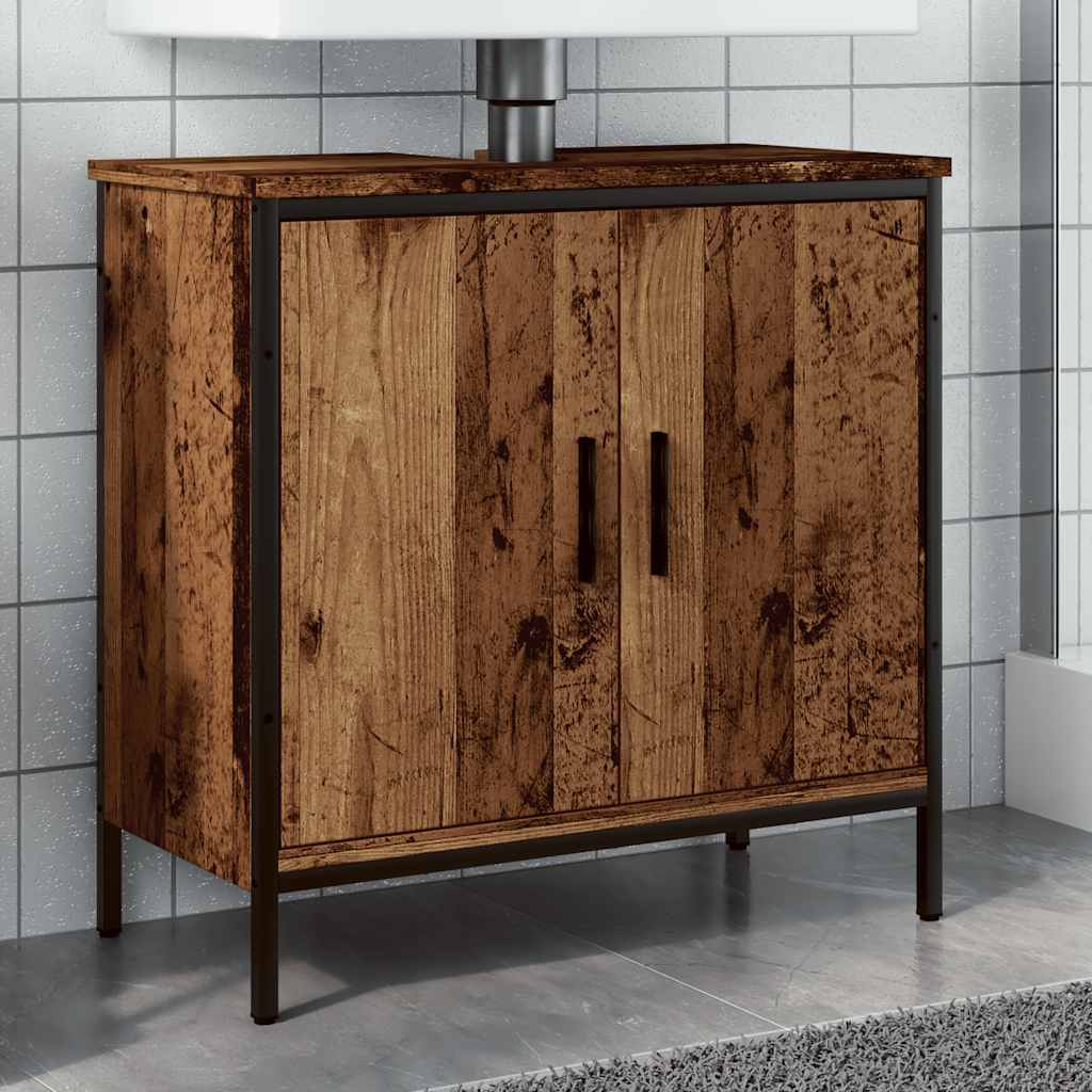 Ντουλάπι νιπτήρα Παλιό ξύλο 60x30x60 cm Κατασκευασμένο ξύλο
