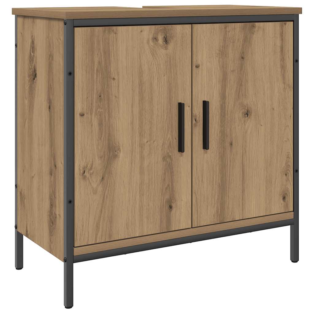 Ντουλάπι Νιπτήρα Αρτισιανή Δρυς 60x30x60 εκ. Επεξ. Ξύλο
