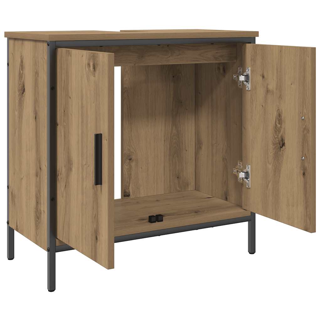 Ντουλάπι Νιπτήρα Αρτισιανή Δρυς 60x30x60 εκ. Επεξ. Ξύλο