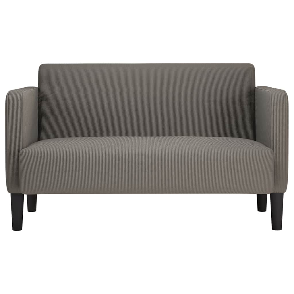 καναπές Loveseat ανοιχτό γκρι 109 cm Corduroy ύφασμα