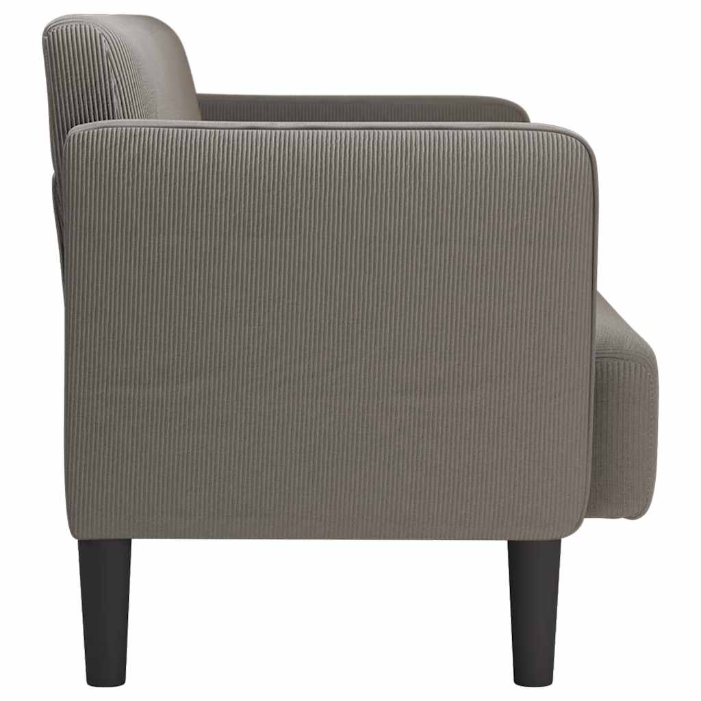 καναπές Loveseat ανοιχτό γκρι 109 cm Corduroy ύφασμα