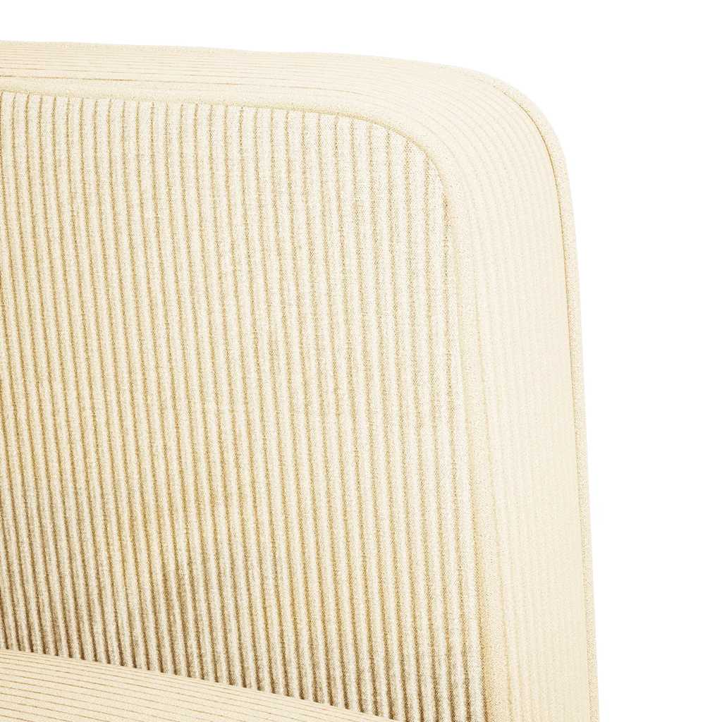 Καναπές Loveseat Κρεμ 109 εκ. ύφασμα Corduroy