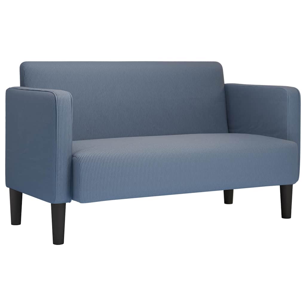 Καναπές Loveseat Μπλε 109 εκ. ύφασμα Corduroy