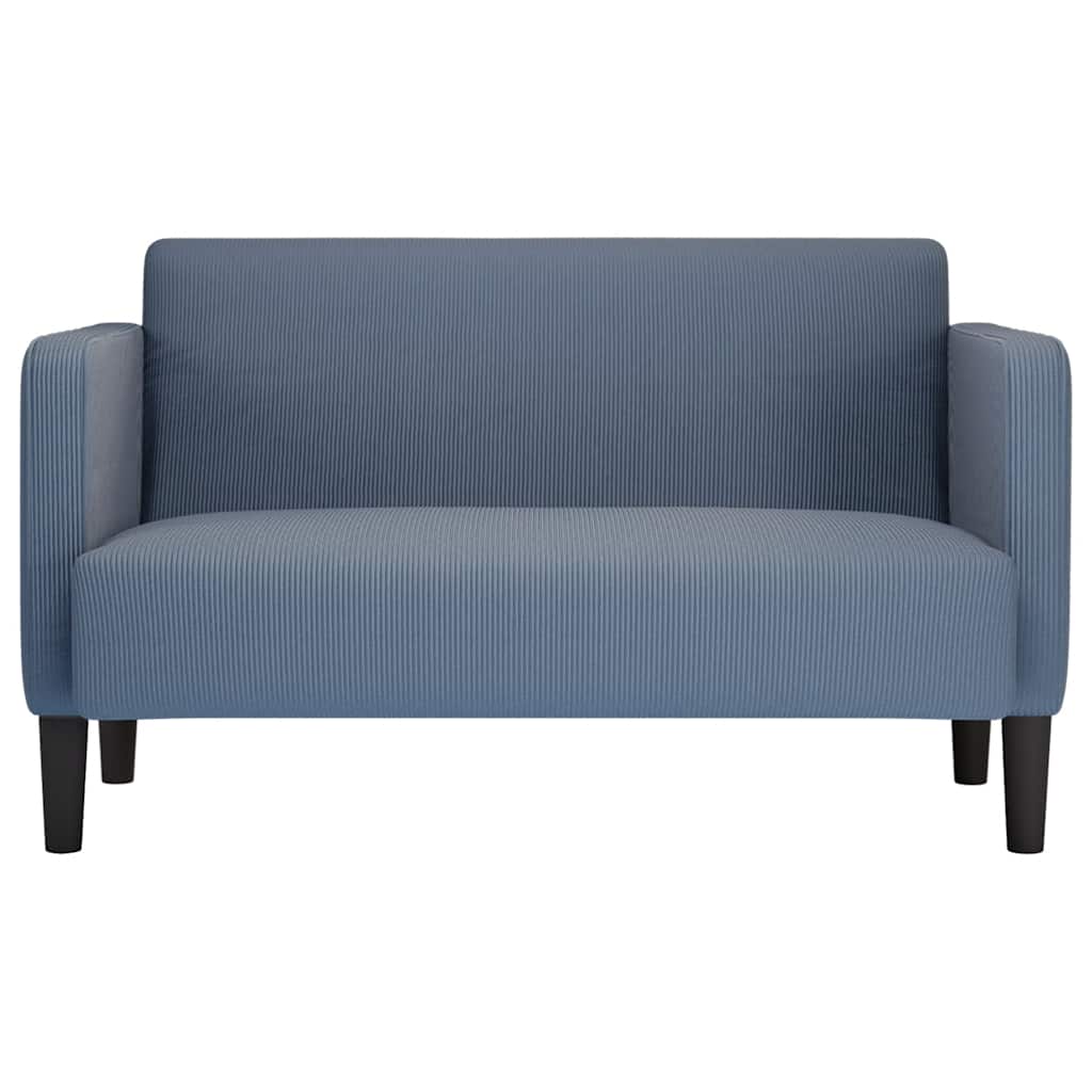 Καναπές Loveseat Μπλε 109 εκ. ύφασμα Corduroy