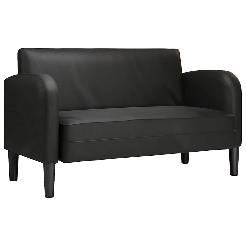 καναπές Loveseat Μαύρο 110 cm Faux Leather