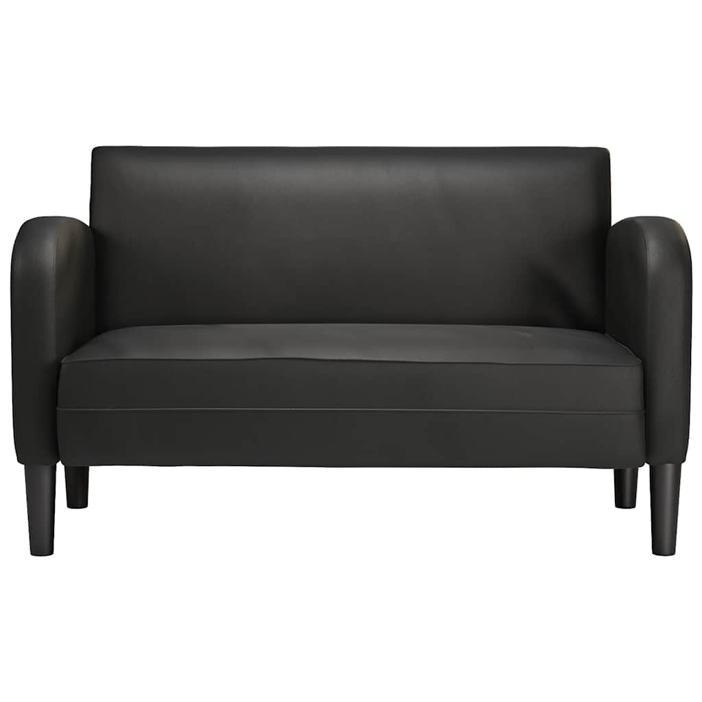 καναπές Loveseat Μαύρο 110 cm Faux Leather