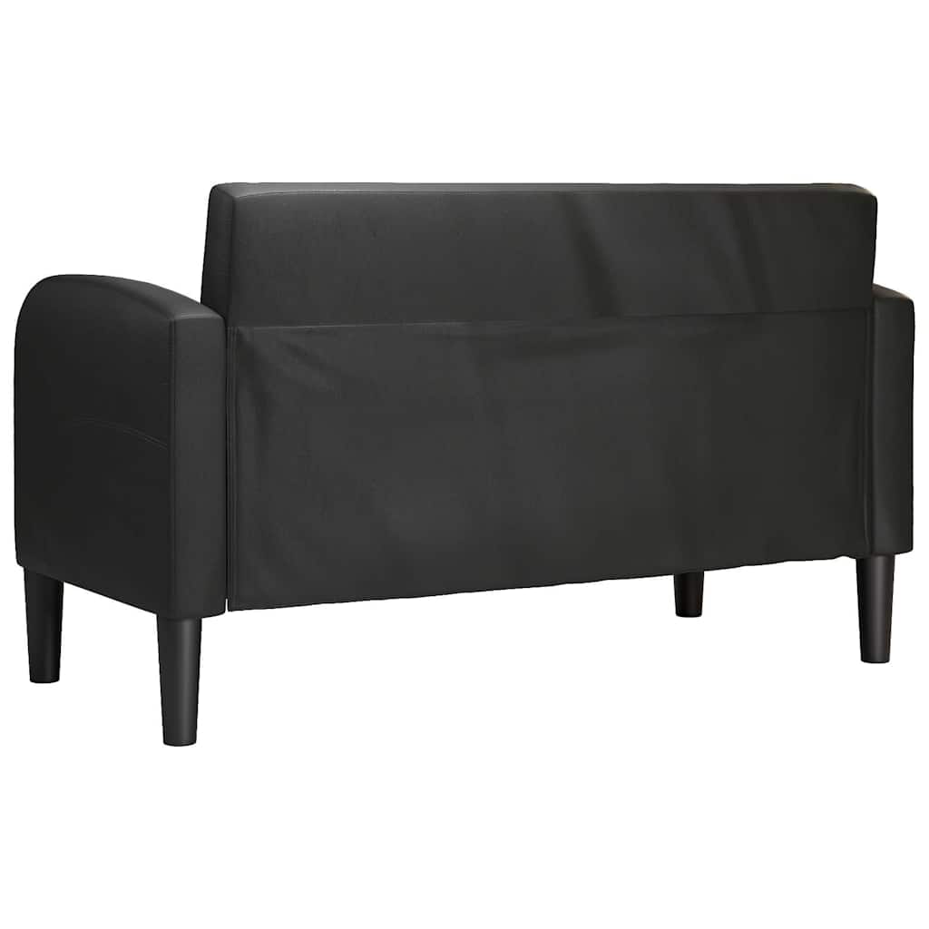 καναπές Loveseat Μαύρο 110 cm Faux Leather