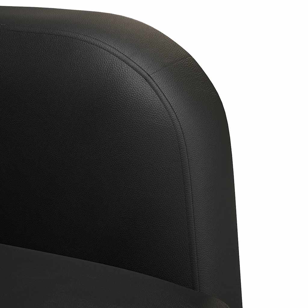 καναπές Loveseat Μαύρο 110 cm Faux Leather