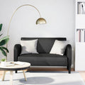καναπές Loveseat Μαύρο 110 cm Faux Leather