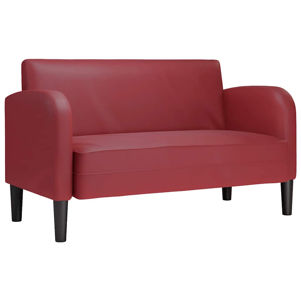 Καναπές Loveseat Μπορντό 110 εκ. Συνθετικό δέρμα