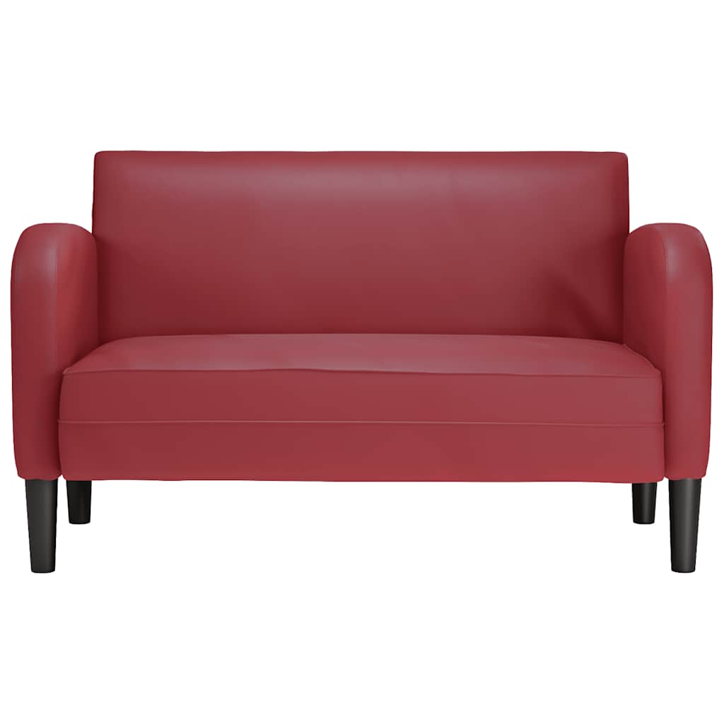 Καναπές Loveseat Μπορντό 110 εκ. Συνθετικό δέρμα