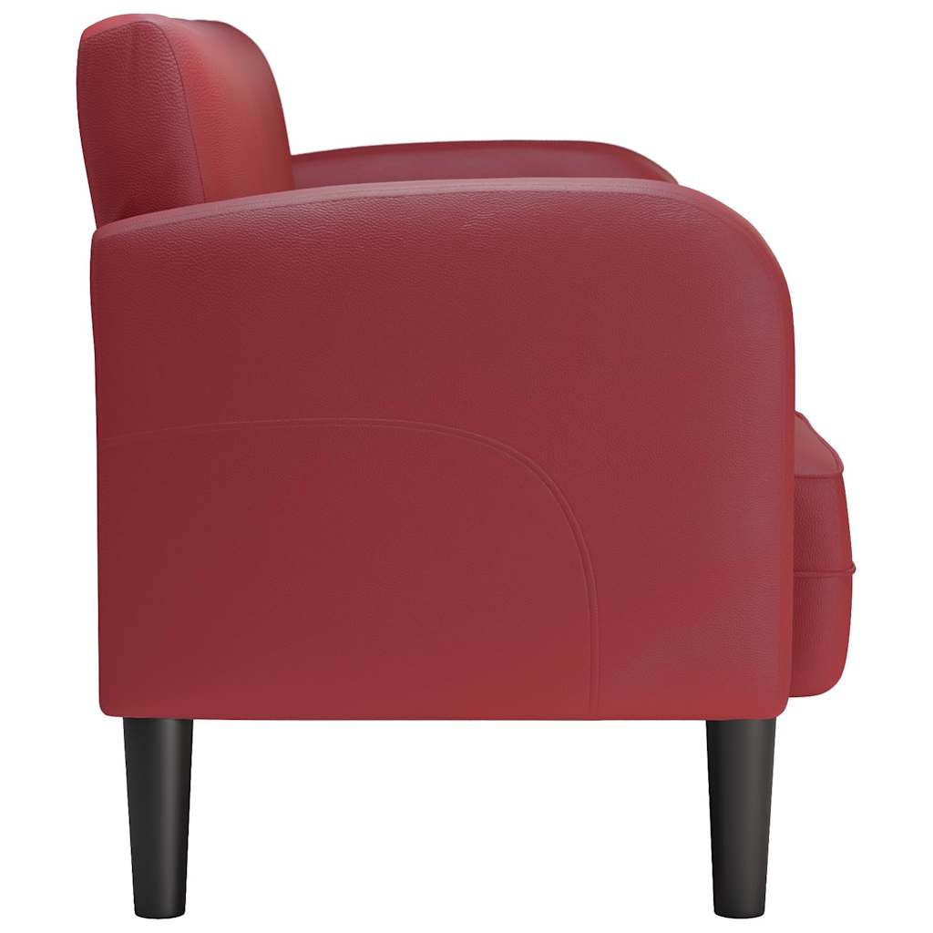 Καναπές Loveseat Μπορντό 110 εκ. Συνθετικό δέρμα