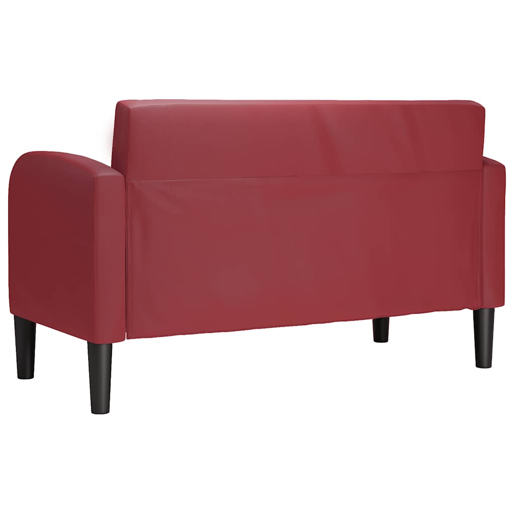 Καναπές Loveseat Μπορντό 110 εκ. Συνθετικό δέρμα