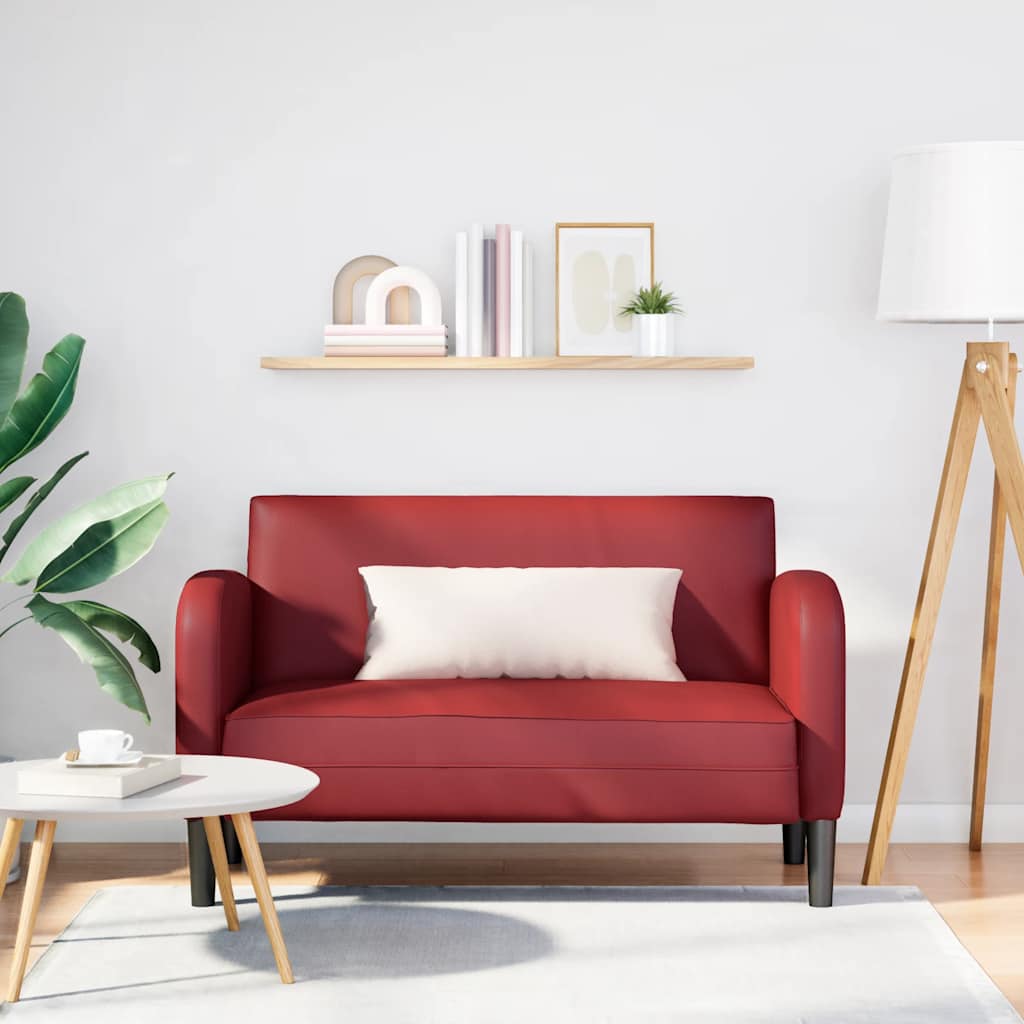 Καναπές Loveseat Μπορντό 110 εκ. Συνθετικό δέρμα