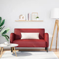 Καναπές Loveseat Μπορντό 110 εκ. Συνθετικό δέρμα