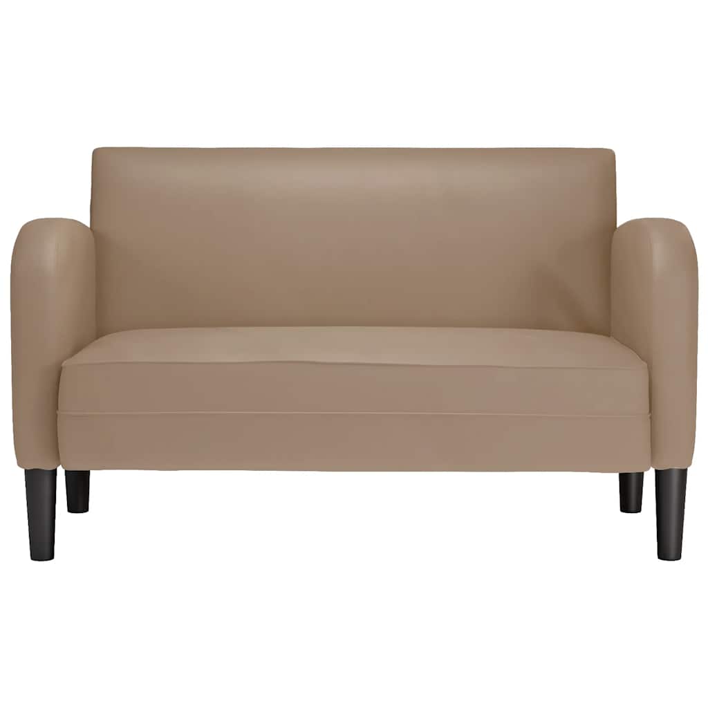 Καναπές Loveseat Καπουτσίνο 110 εκ. Συνθετικό δέρμα