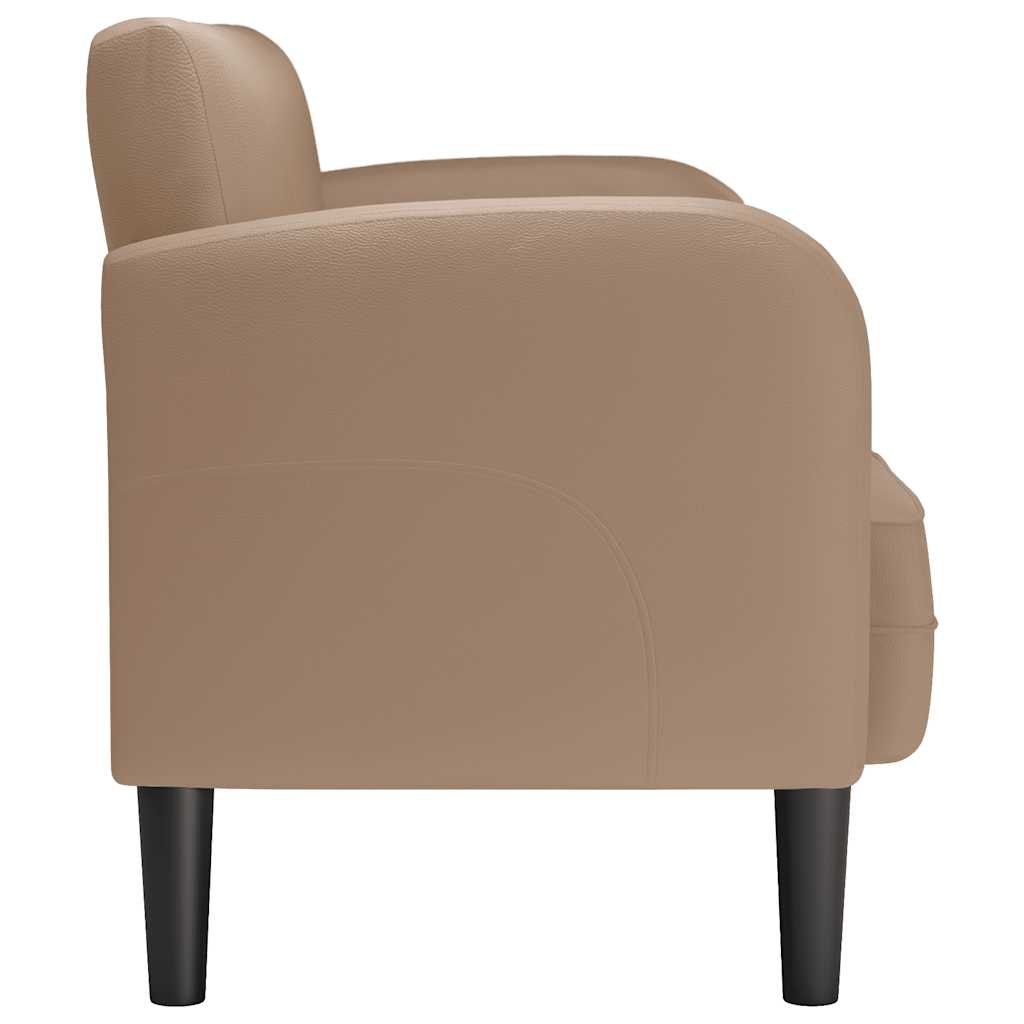 Καναπές Loveseat Καπουτσίνο 110 εκ. Συνθετικό δέρμα