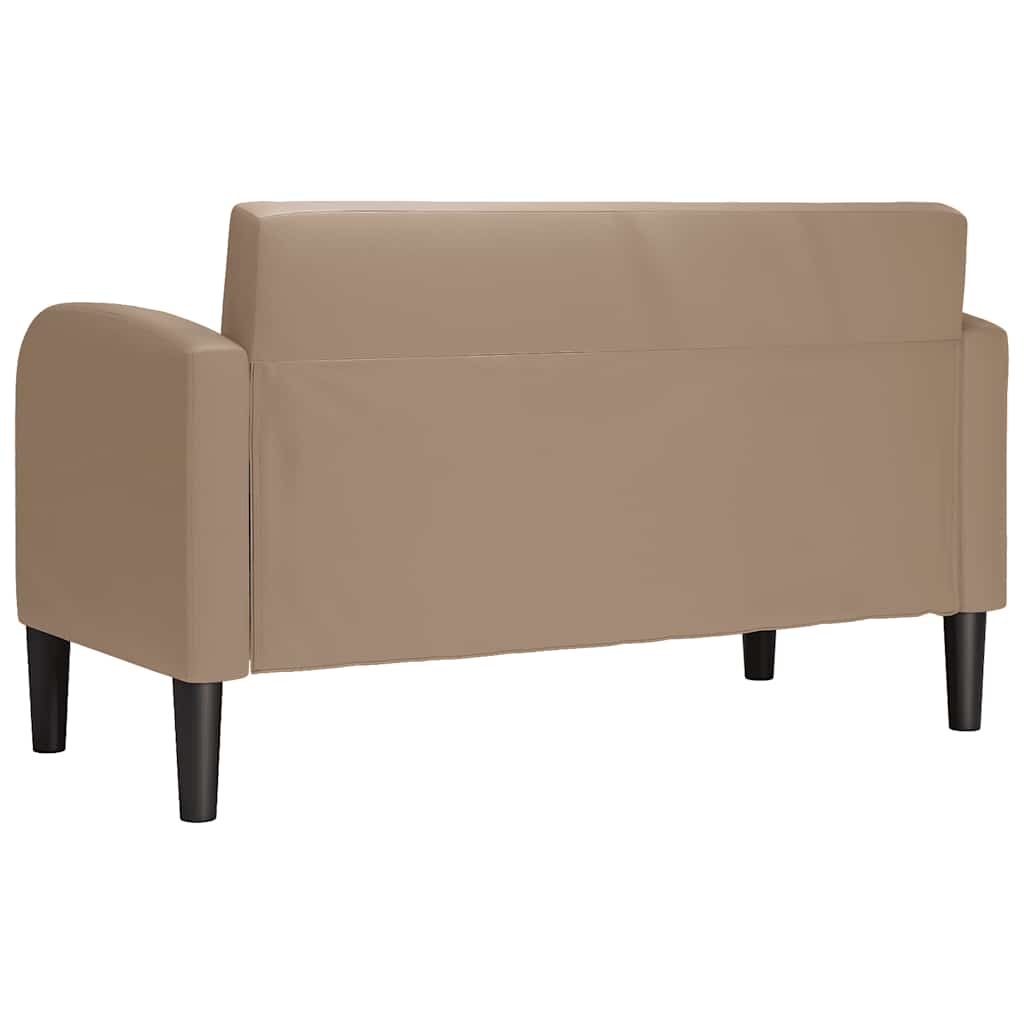 Καναπές Loveseat Καπουτσίνο 110 εκ. Συνθετικό δέρμα