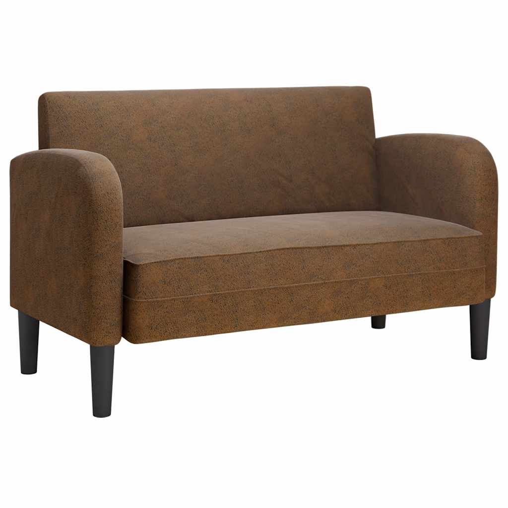 Καναπές Loveseat Καφέ 110 εκ. Συνθετικό δέρμα