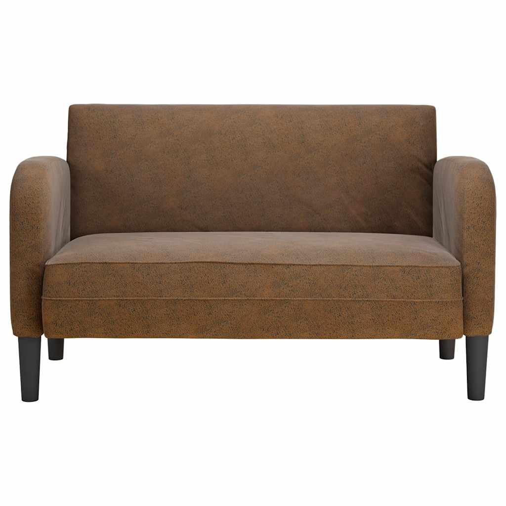 Καναπές Loveseat Καφέ 110 εκ. Συνθετικό δέρμα