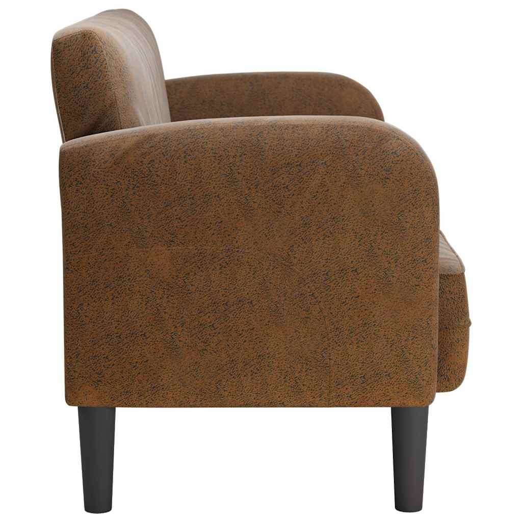Καναπές Loveseat Καφέ 110 εκ. Συνθετικό δέρμα