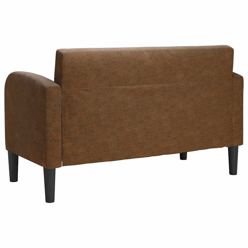 Καναπές Loveseat Καφέ 110 εκ. Συνθετικό δέρμα