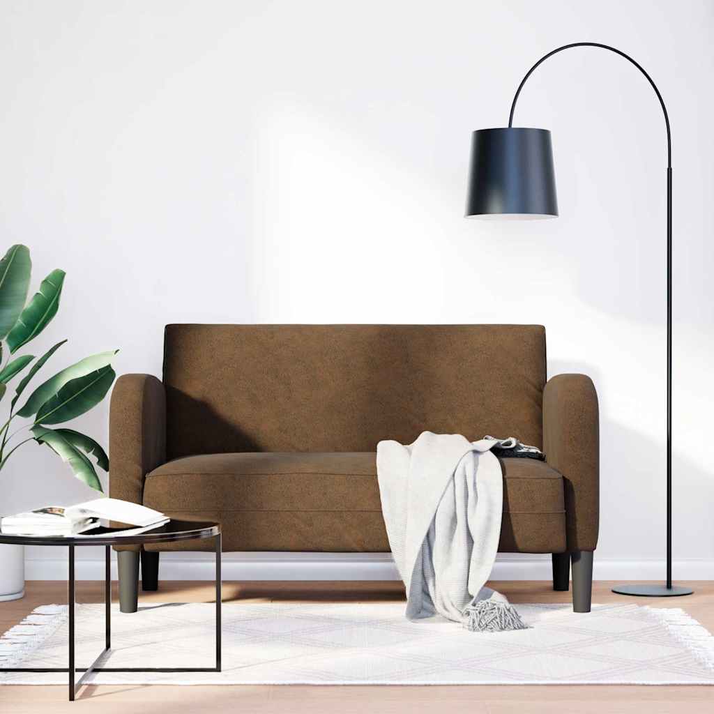Καναπές Loveseat Καφέ 110 εκ. Συνθετικό δέρμα